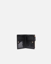 Piccolo portafoglio compatto in pelle shiny con logo - | Pinko