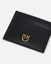Portacarte in pelle con logo Love Birds - | Pinko