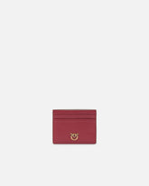 Portacarte in pelle shiny con logo - | Pinko