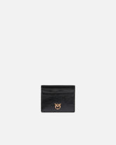 Portacarte in pelle shiny con logo - | Pinko