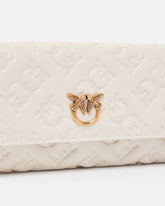 Portefeuille rectangulaire en cuir Monogram à bandoulière - | Pinko