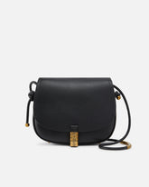 Large leather crossbody bag with knots - | Pinko