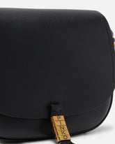 Large leather crossbody bag with knots - | Pinko
