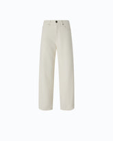 Egg-fit cotton bull trousers - | Pinko