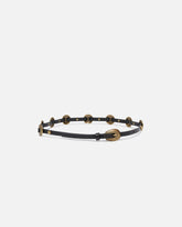 Cintura sottile con placche incise in metallo 1cm - | Pinko