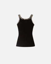 Top a costine con ricami gioiello - | Pinko