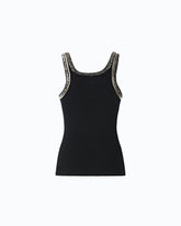 Top a costine con ricami gioiello - | Pinko