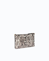 Pochette a tracolla Mini Flat Horizontal in pelle stampa pitone - | Pinko