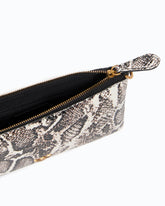 Pochette a tracolla Mini Flat Horizontal in pelle stampa pitone - | Pinko