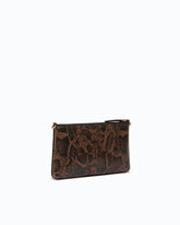 Pochette a tracolla Mini Flat Horizontal in pelle stampa pitone - | Pinko