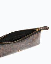 Pochette a tracolla Mini Flat Horizontal in pelle stampa pitone - | Pinko