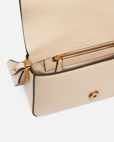 Bolso de hombro suave Mini Love Bag en piel - Beige | Pinko