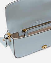 Bolso de hombro suave Mini Love Bag en piel - Celeste | Pinko