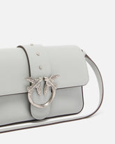 Borsa a spalla morbida Mini Love Bag in pelle - Grigio | Pinko