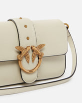 Borsa a spalla morbida Mini Love Bag in pelle - Bianco | Pinko