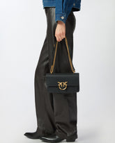 Love Bag crossbody bag in soft leather - Black | Pinko