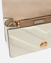 Medium Love Bag One Light chevron nappa leather crossbody bag - White | Pinko