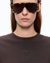 T-shirt con maniche ampie e logo Love Birds - | Pinko