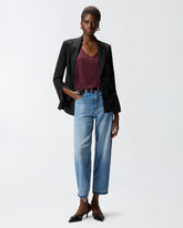 Top a canotta in seta sand wash - | Pinko