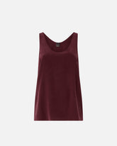 Vest top in sand wash silk - | Pinko