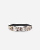Cintura con stampa pitone e passanti metallici 4 cm - | Pinko