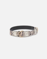 Cintura con stampa pitone e passanti metallici 4 cm - | Pinko