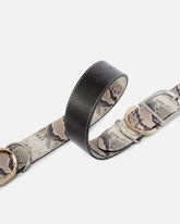 Cintura con stampa pitone e passanti metallici 4 cm - | Pinko