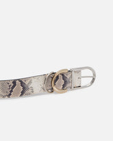 Cintura con stampa pitone e passanti metallici 4 cm - | Pinko