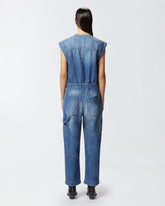 Sleeveless denim jumpsuit - | Pinko