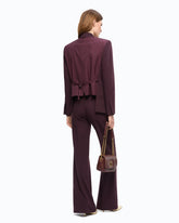 Giacca con inserto a pois - Bordeaux | Pinko