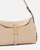 Sac porté épaule moyen Saddle Bag Baguette en daim - | Pinko