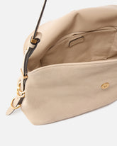 Borsa a spalla media Saddle Bag Baguette in suede - | Pinko