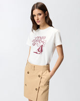 T-shirt with Pinko Sour disco star print - | Pinko