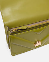 Borsa a spalla Mini Love Bag One in pelle e nappa chevron con tripla catena - | Pinko