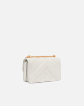 Τσάντα ώμου Mini Love Bag One από δέρμα και nappa με σχέδιο ζιγκ-ζαγκ και τριπλή αλυσίδα - | Pinko