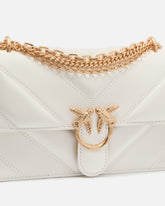 Τσάντα ώμου Mini Love Bag One από δέρμα και nappa με σχέδιο ζιγκ-ζαγκ και τριπλή αλυσίδα - | Pinko