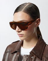 Occhiali da sole a mascherina oversize - | Pinko