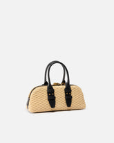 Borsa piccola a mano Escape Bag Horizontal in rafia - Beige | Pinko