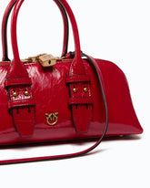 Escape Bag Horizontal small handbag in new shiny leather - | Pinko