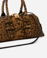 Wildleder-Handtasche mit Makula-Muster - | Pinko
