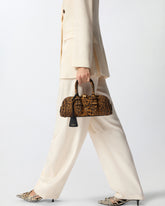 Wildleder-Handtasche mit Makula-Muster - | Pinko