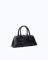 Borsa a mano media bowling in pelle con borchie PINKO Galleria - Nero | Pinko