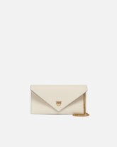Borsa a bustina piccola in pelle liscia con logo Love Birds - | Pinko