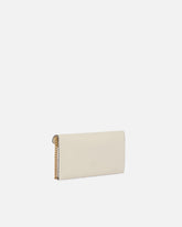 Small smooth leather envelope clutch bag with Love Birds logo - | Pinko