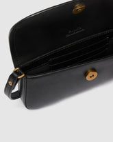 Borsa a spalla media Saddle Flat in pelle - | Pinko