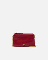 Kleine Umhängetasche Mini Double Bag aus Leder mit Schulterriemen - | Pinko