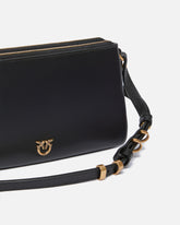 Leather Mini Double Bag with shoulder strap - | Pinko