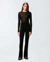 T-shirt à col rond à paillettes - | Pinko