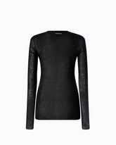 T-shirt à col rond à paillettes - | Pinko