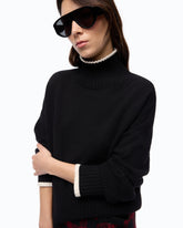 Jersey de cuello alto de lana y cachemira - | Pinko